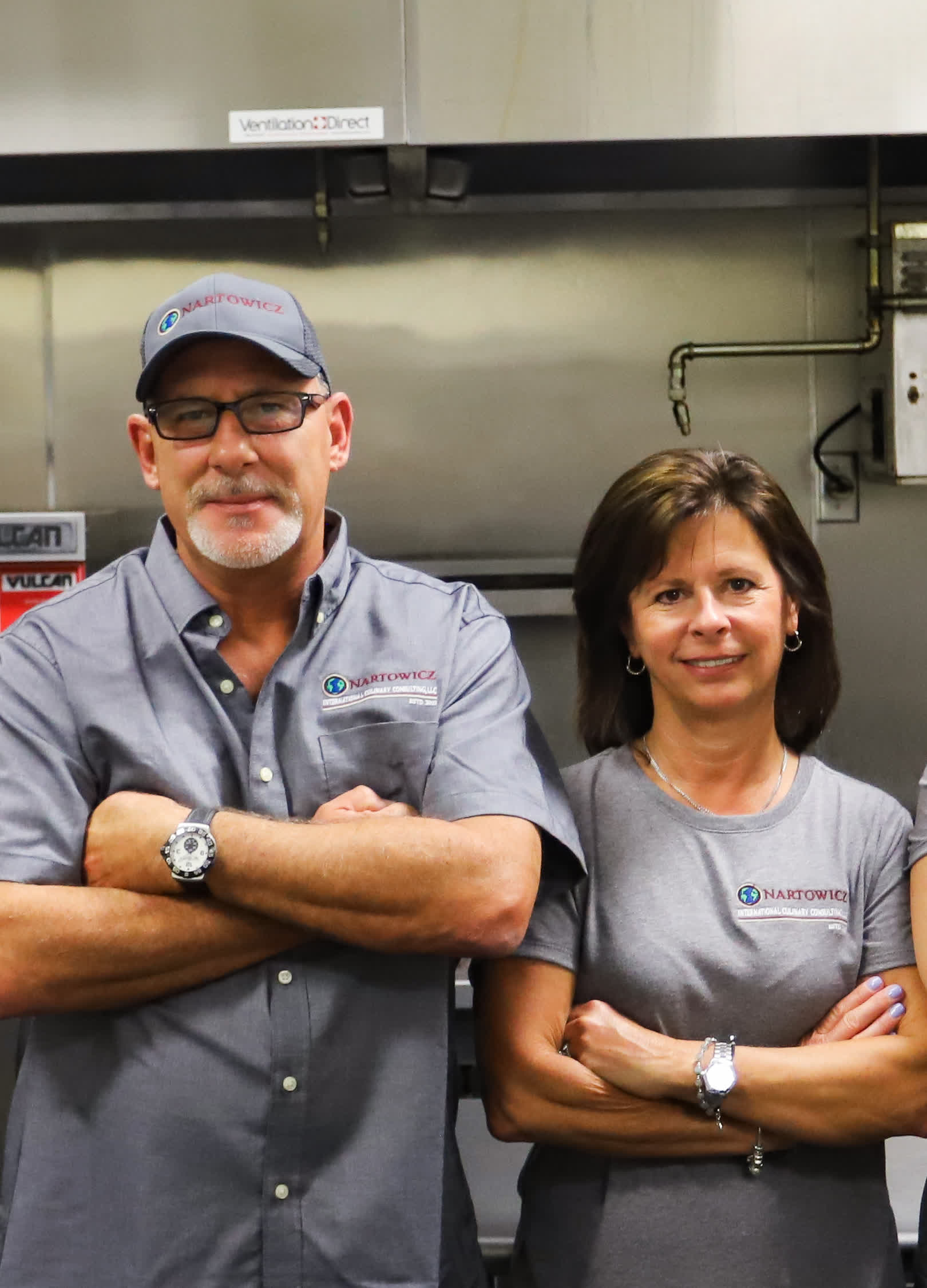 Jay and Julie Nartowicz in the NICCLLC test kitchen